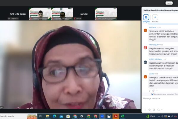 SPI UIN Saizu Gelar Webinar Implementasi Pendidikan Antikorupsi di PTKIN