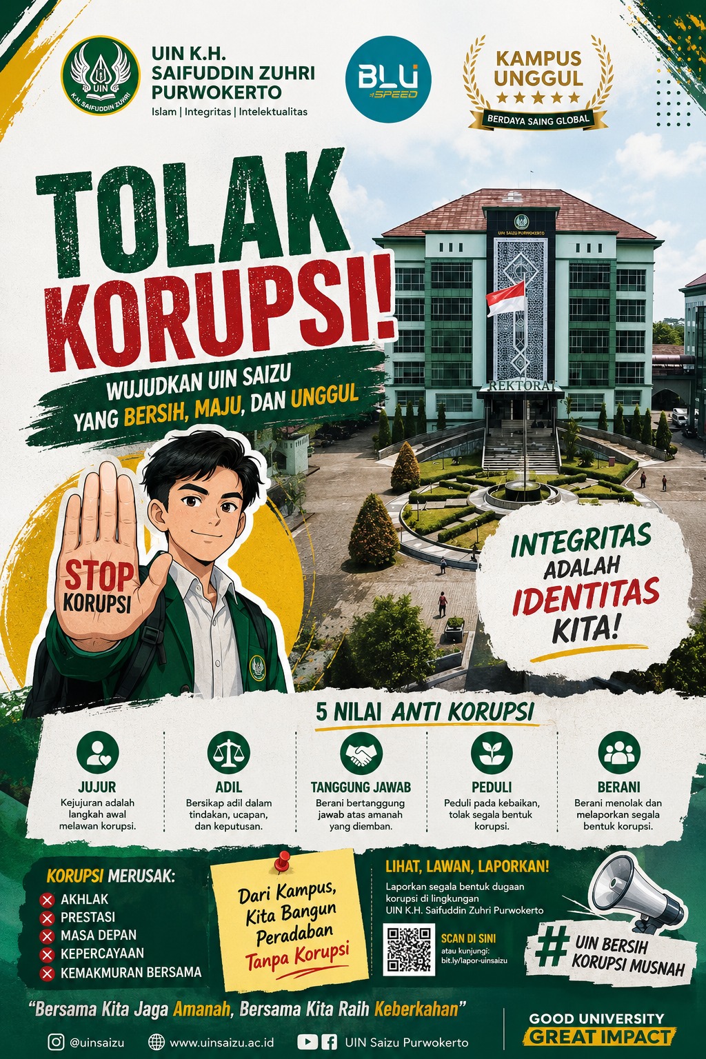stop korupsi by satuan pengawasan internal uin saizu